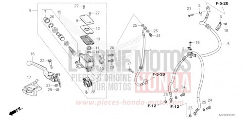 MAITRE-CYLINDRE DE FREIN AVANT CYLINDRE CRF1100A2M de 2021